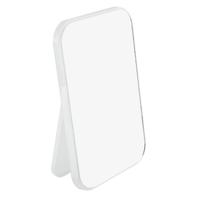 Espejo de maquillaje plegable de escritorio, tocador, dormitorio, HD, cuadrado, espejo portátil de viaje para niñas y mujeres, transparente, 8 x 6 pulgadas
