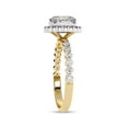 thumbnail image 3 of AFFY Halo Solitaire Engagement Rings For Women Center 8x6mm Oval and Round Cut Lab Created Moissanite Half Eternity Wedding Anniversary Ring in 14K Yellow Gold Plated 925 Sterling Silver Size-9, 3 of 6