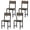 Gray, variant on ELLEGNT 4 PCS Wide Seat Dining Chairs with Slanted Back, Metal Legs for Living Room, Rustic Brown