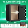 thumbnail image 6 of Gemaisil 4.5 Cuft Large Security Safe Box, Digital Keypad Lock, Built-in Alarm System & Fireproof Bag, Home & Office Safe for Save Cash, Valuables (Black), 6 of 8