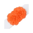 thumbnail image 2 of Cinturón elástico de doble flor de chiffon grande para mujer INSPIRE CHIC, ancho de corsé elegante para vestido, 26.8x2.4 pulgadas, naranja, 2 of 6