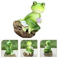 thumbnail image 5 of WEUVEB Desktop Carved Animal Sculpture Frog Statue Resin Decoration Indoor Space 1Pack, 5 of 9