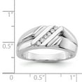 thumbnail image 5 of 14K White Gold Ring Band Men's Diamond Round, 5 of 5