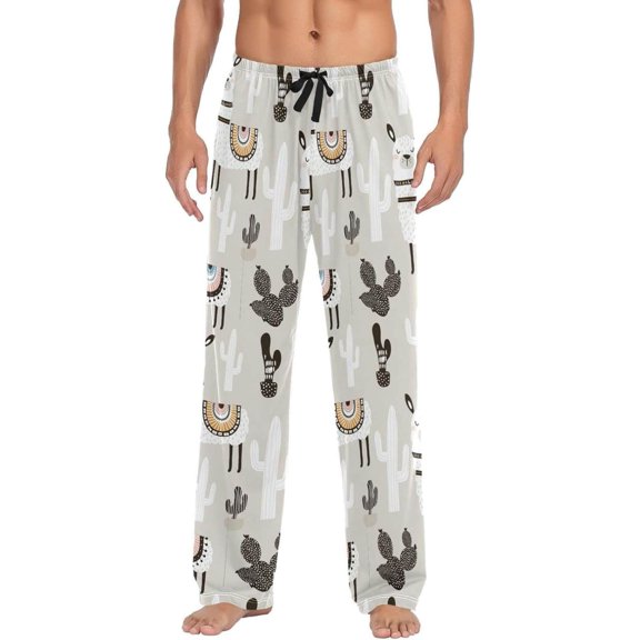 GZHJMY Llama Pajama Pants for Men, Lounge Pants Lightweight Men Pajama Bottoms with Drawstring Pockets, Christmas New Year Birthday Gifts, XX-Large