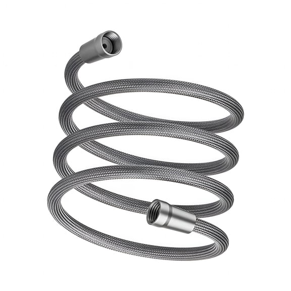 HIBIBUD 7Ft Shower Hose Replacement, Extra Long Shower Head Extension Hose in Gray