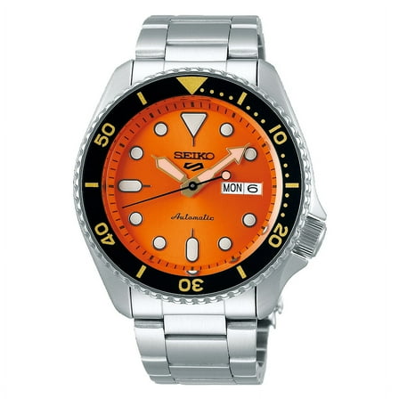 Seiko SRPD59 5 Sports 24-Jewel Automatic Watch - Orange
