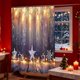 thumbnail image 5 of Cortina de ducha navideña con ganchos, bola navideña y estrella, poliéster impermeable, decoración navideña para baño, poliéster., 5 of 6