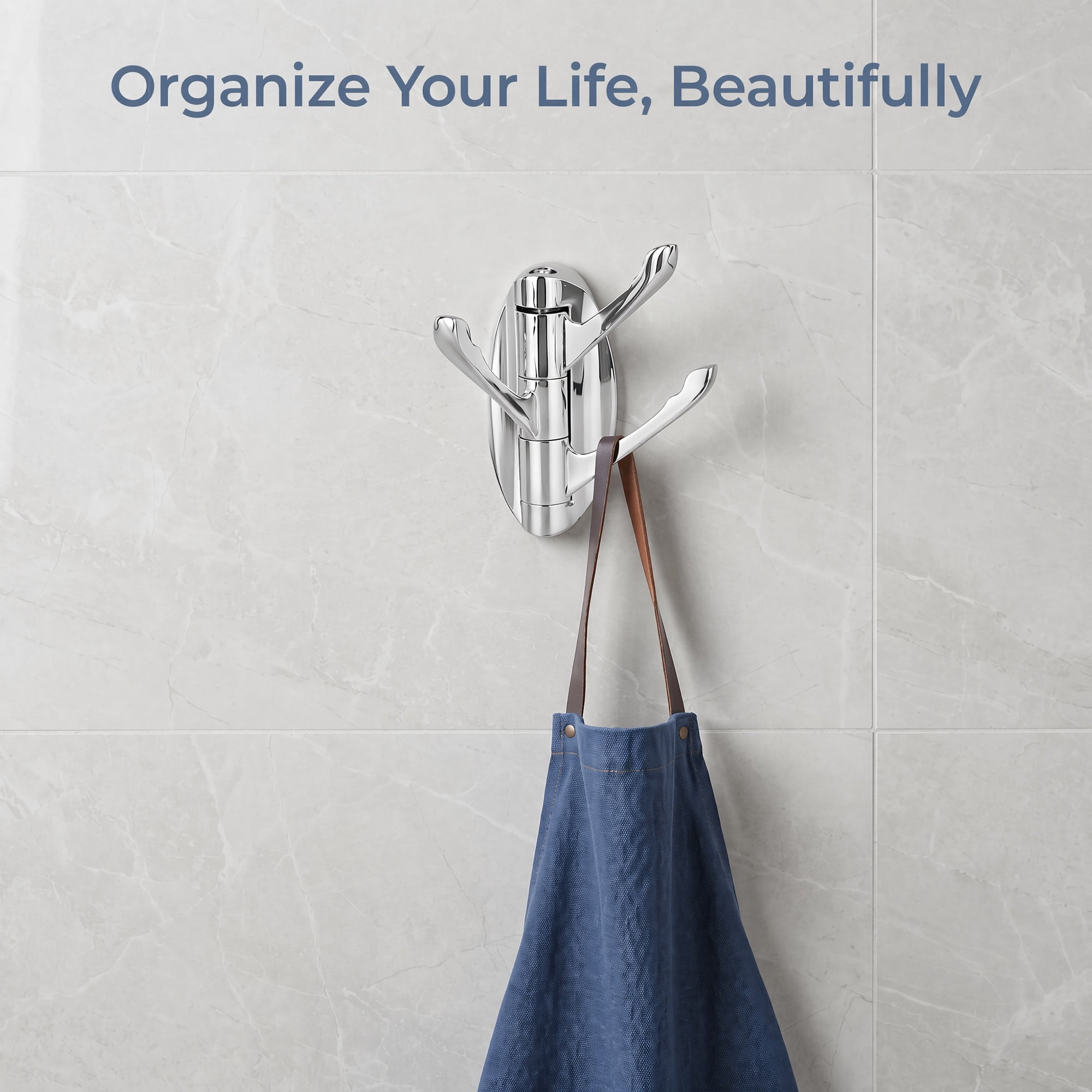 Unique Bargains Utility Hooks 2Pcs Metal Durable Home Decor Wall Hooks Silver 1.8" x 3.3"