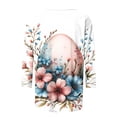 thumbnail image 5 of Fartey Easter Day Easter Eggs Shirts for Women Trendy Cute Graphic Tees 2025 Summer Crew Neck T Shirts Dressy Casual 3/4 Sleeve Tunic Tops Multicolor S-5XL, 5 of 5