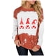 thumbnail image 2 of Puntoco moda mujer cuello redondo manga larga camiseta otoño estampado blusa suelta tops Puntoco Puntoco-7187, 2 of 5