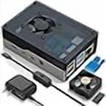 thumbnail image 3 of Miuzei Case for Raspberry Pi 4, Raspberry Pi 4b Case with Fan 35mm, with 5V 3A Power Supply, 4 pcs Heatsinks for Raspberry Pi 4 Model B 8gb / 4gb / 2gb, 3 of 4