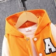 thumbnail image 3 of Nyeemya Toddler Baby Girls Sweatsuits 2 Piece Tracksuits Button-down Hoodie & Sweatpant Jogging Orange 7Y, 3 of 6
