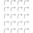 thumbnail image 3 of 20 piezas de perno de nariz curvo de acero inoxidable anillo de nariz cristales L curva nariz tornillo Piercing, 3 of 5
