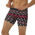 thumbnail image 3 of Easygdp red Minimalist Snowflake Men's Boxer Briefs Men’s Underwear Boxer Briefs for Men, 3 of 7
