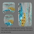 thumbnail image 4 of 4PCS/SET Sunflowers in Blue Rustic Truck Fabric Shower Curtain, Vintage Country Flower Watercolor Art Wooden Plank Bathroom Decor, Non-slip Bath Rugs Soft Toilet Carpet, SUNFLOWER FARM, 4 of 7