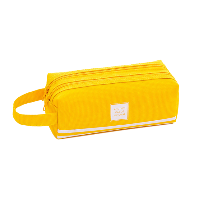 Estrela Estuche para lápices, estuche para bolígrafos, estuche de papelería para estudiantes de gran capacidad, organizador de escritorio con doble cremallera