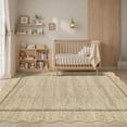 thumbnail image 2 of Scalloped Edge Area Rug – Non-Slip, Machine Washable Low Pile Indoor Carpet, Modern Farmhouse Floor Mat for Living Room, Bedroom, Nursery, Dining Room, Office, 2 of 10