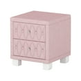 thumbnail image 6 of Homy Casa Elegant 2-Drawer Accent Cabinet for Living Room Sofa Side Storage, Pink, 6 of 8