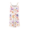 thumbnail image 4 of ATOGUTA Dress Girls Casual Summer Spaghetti Straps Easter Romper Dresses with Pockets for Kid Size 3T-10. Multicolor, 4 of 6