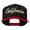 Black Red, variant on California Embroidered Snapback Cap - Natural Black OSFM