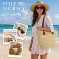 thumbnail image 6 of DAKIMOE Straw Beach Bag For Women Summer Boho Tote Bag Handbags Large Shoulder Purses Woven for Vacation, 6 of 7