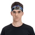 thumbnail image 2 of Daiia Astronaut in Outer Space printed Men's Performance Headband,Sports Headbands,Moisture Wicking Workout Headband, 2 of 9