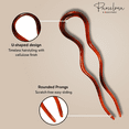 thumbnail image 6 of Parcelona French Tortoise Shell 4 Inch Large 2 Pins Wavy Crink U Shaped Hair Pin, 6 of 9