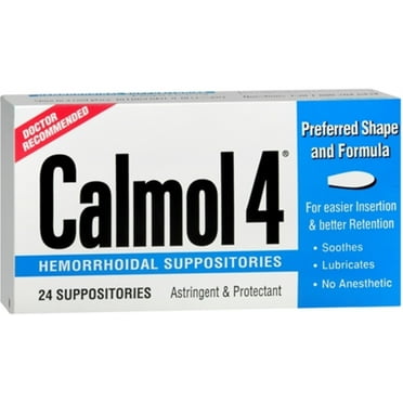 Calmol 4 Hemorrhoidal Suppositories 24 Each