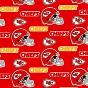 NFL Kansas City Chiefs 58" 100% Polyester Fleece Sports Logo Fabric By the Yard, Red