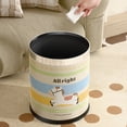 thumbnail image 4 of Cartoon Leather Trash Can - Decor Garbage Can - Small Waste Basket for Bedroom, 4 of 6