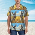 thumbnail image 2 of Logiee Funny Countryside Donkey Print Mens Hawaiian Shirts,Loose-Fit Short Sleeve Button Down Tropical Aloha Beach Shirt,Summer Vacation Wedding Tops,3X-Large, 2 of 7