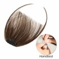 thumbnail image 2 of Benehair Thin Air Bangs Fringe Clip In 100% Real Remy Human Hair Extensions Hiarpiece Invisible Front Hair Piece Women Brown 2 Clips, 2 of 6