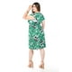 thumbnail image 3 of Vestido floreado cintura smock Roman Fashion /Tallas Extras, 8867X (Verde flores) verde 40, 3 of 5