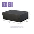 thumbnail image 5 of PKGSMART Gift Box, 11.5x8.1x3.8 inch, Black Magnetic Box with Lid, 5 of 6