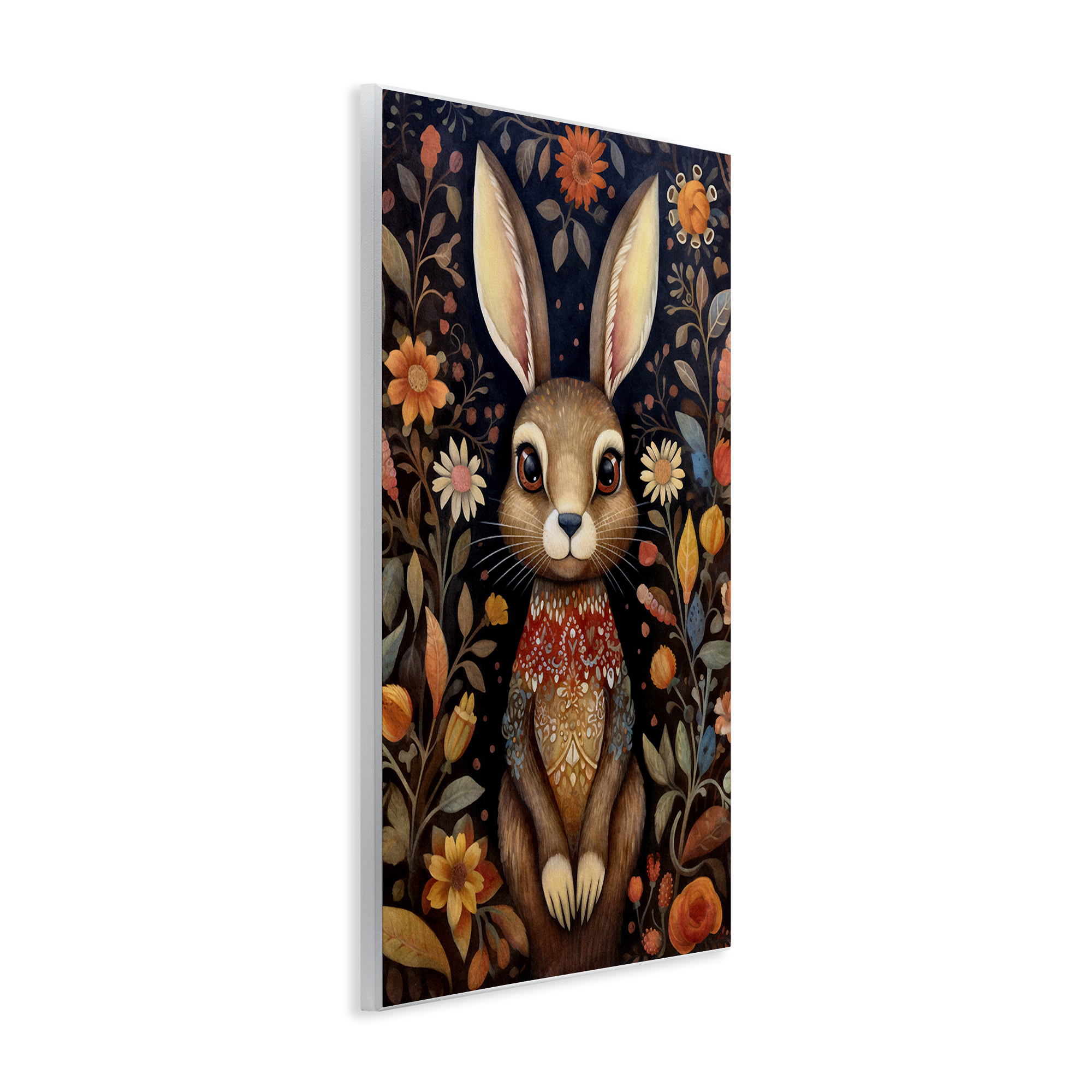 Stupell Industries Woodland Pattern Rabbit Animals & Insects Painting Unframed Art Print Wall Art, 10 x 15