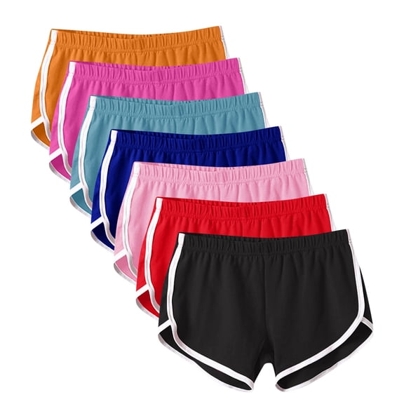 Xunlbb Womens Shorts Womens Workout Gym Shorts Set Women’s Elastic Waist Summer Solid Casual Outing Shorts Pants Free Size on Clearance