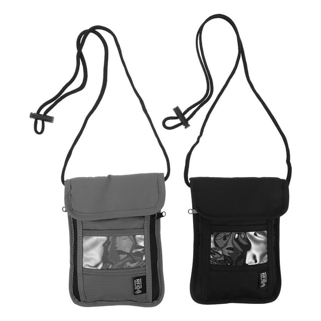 Funda para pasaporte: Cartera impermeable para el cuello para viajes - Porta pasaporte con bloqueo RFID - Organizador de documentos para hombres y mujeres - Tarjetero seguro