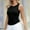 B97 Black Womens Tank Tops Clearance Under $5, variant on Cagogo Ladies Slim Fitted Side Ruched Tank Tops Under $5 Sleeveless Ribbed Knit Side Shirring Crew Neck Button Camis Tshirt Fitted Yoga Tanks Blouses