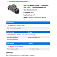 thumbnail image 2 of Rear Left Wheel Cylinder - Compatible with 1962 - 1966 Ford Galaxie 500 1963 1964 1965, 2 of 2