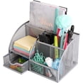 thumbnail image 2 of 1 Pcs Desk Organizer, Stationery Organizer (Silver) Pen Holder, Desk Tidy, Multifunction Organizer, 2 of 5