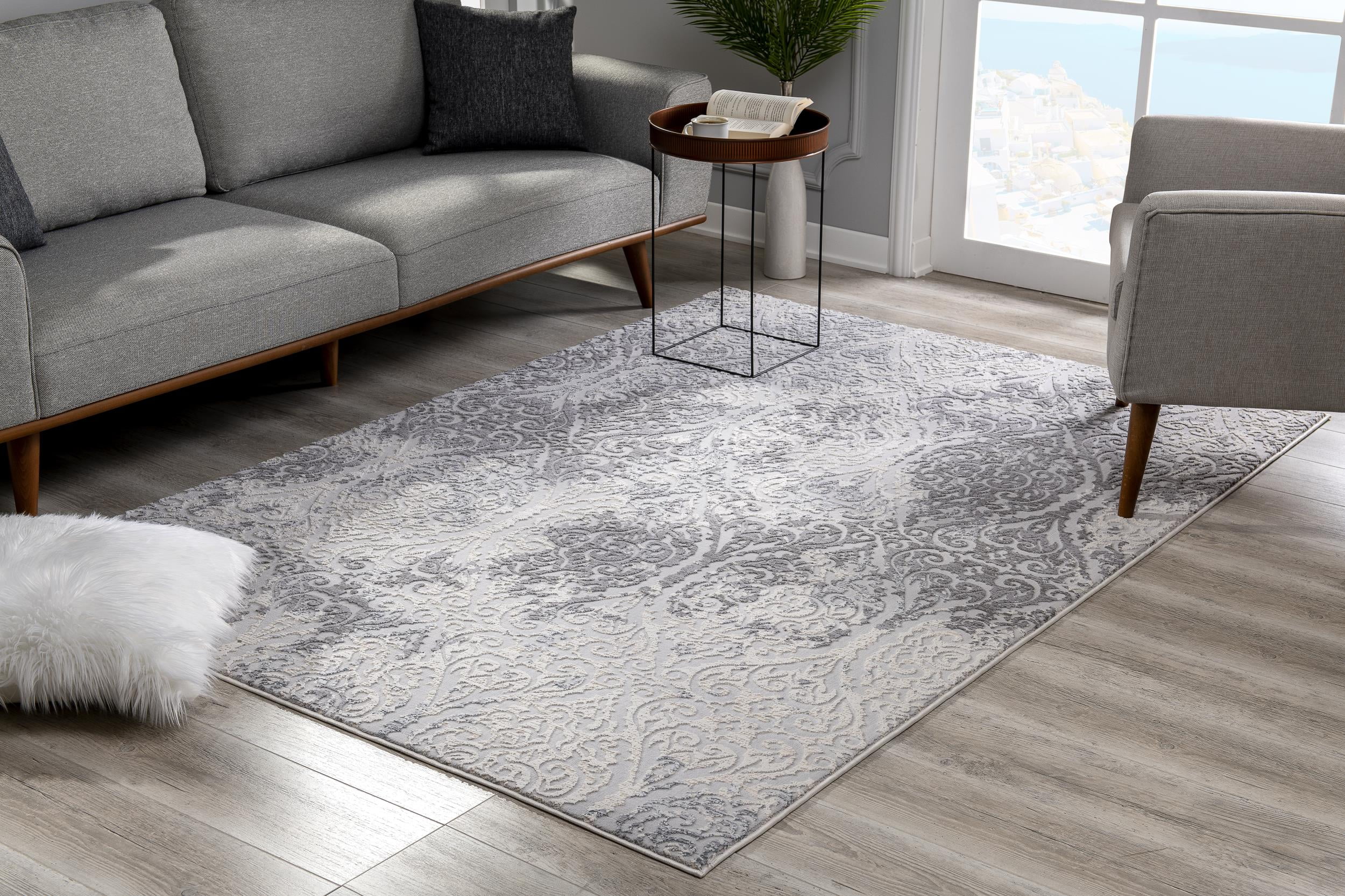 Rug Branch Oasis Collection Modern Damask Area Rug