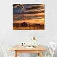 thumbnail image 2 of Nawypu Rustic Windmill Picture Wall Art: Plains Landscape Artwork Farmhouse Painting Print on Canvas for Living Room, 2 of 4
