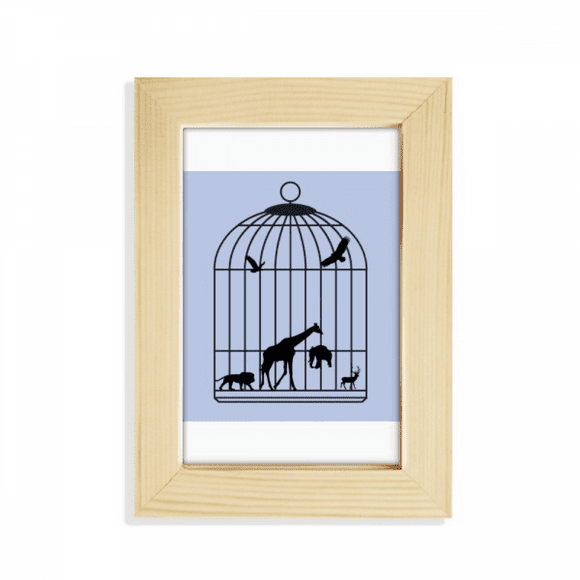 Animals Lion Prey Art Deco Fashion Desktop Display Photo Frame Picture Art Painting 5x7 inch
