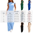 thumbnail image 3 of BRELIL Women Two Piece Sets Casual Round Neck Sleeveless T-Shirt Wide Leg Pants Summer Lounge Matching Outfits Solid Basic Tracksuit Vacation Travel, Green M, 3 of 8