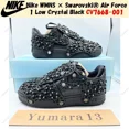 thumbnail image 1 of Nike WMNS × Swarovski? Air Force 1 Low Crystal Black CV7668-001 Women's Size, 1 of 6