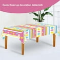 thumbnail image 4 of Easter Day Rectangle Table Cloth Print Tablecover Clover Disposable Plastic Tablecloth Decorative Table Covers for Picnic Party Baby Showers Easter Sunday,54x108 Inch, 4 of 5