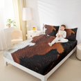 thumbnail image 4 of Manfei Rustic Cowhide Queen Sheet Sets,Country Farmhouse Flat Sheet,Brown Black White Queen Fitted Sheet For Adult,Microfiber Bedroom Decor,4-Piece, 4 of 7