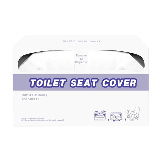 DOLITY Disposable Toilet Seat Covers Flushable Paper Protector for Events Festivals 200 sheets