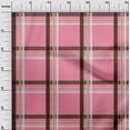 thumbnail image 2 of oneOone Cotton Poplin Twill Peach Fabric Madras Check Sewing Fabric By The Yard Printed Diy Clothing Sewing Supplies 56 Inch Wide, 2 of 2