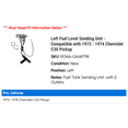thumbnail image 2 of Left Fuel Level Sending Unit - Compatible with 1973 - 1974 Chevy C30 Pickup, 2 of 2